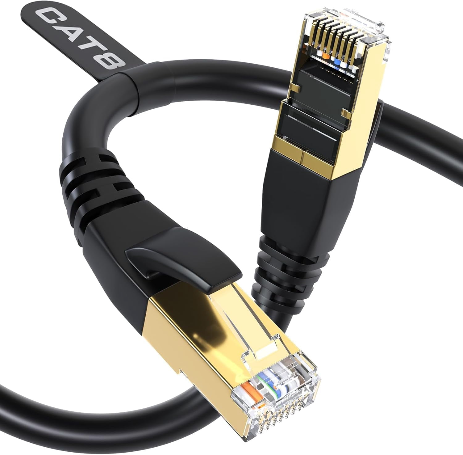 Cat8 Ethernet Cable, 10 Meter Network Cable with RJ45 Connector (10 Gigabit, 2000MHz, Shielded) for Modem, Router, PC, Mac, Laptop, Switch, PS3, PS4, PS5, Xbox