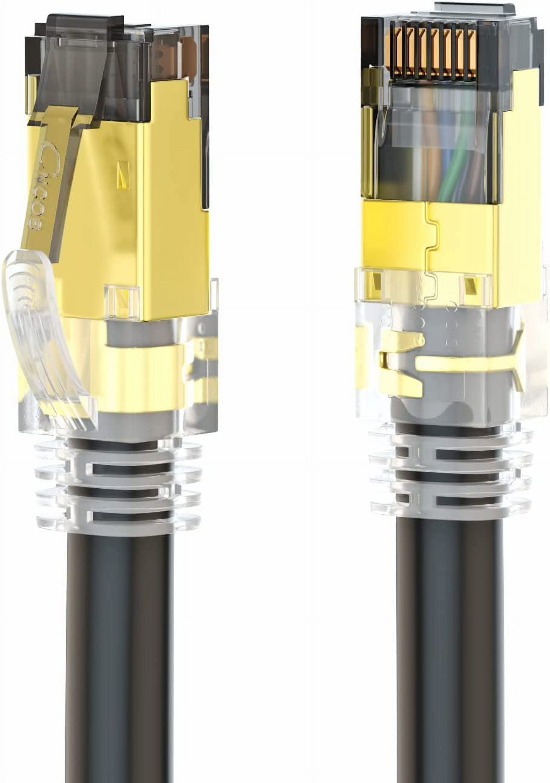 Cat8 Cable 10 ft 40Gbps 2000Mhz SFTP 23AWG Weatherproof UV