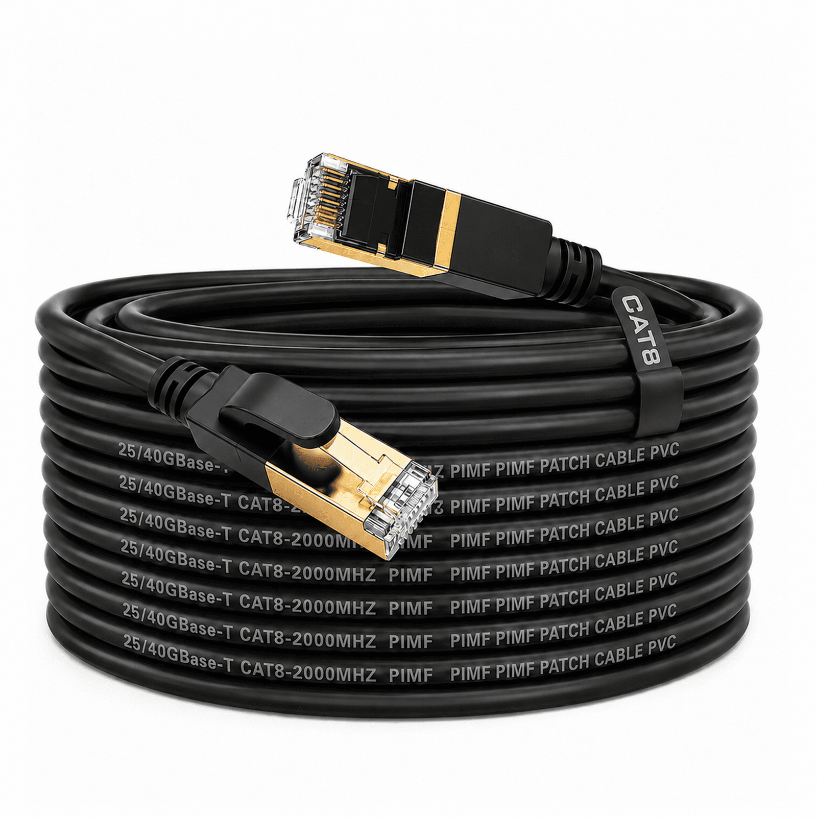 Cat 8 Ethernet Cable 100FT, High Speed 40Gbps 2000MHz S/FTP Shielded ...