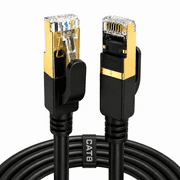 Cat 8 Ethernet Cable 10FT, High Speed 40Gbps 2000MHz S/FTP Shielded Network Patch Cord with Gold Plated RJ45 Connectors, UV Resistant PVC Jacket, for Gaming PC Router Modem PS5 Xbox Server