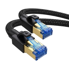 Cat8 Ethernet Cable 10ft, High Speed Braided 40Gbps 2000Mhz Network Cord Cat8 RJ45 Shielded Indoor Heavy Duty Lan Cables Compatible for Gaming PC PS5 Xbox Modem Router