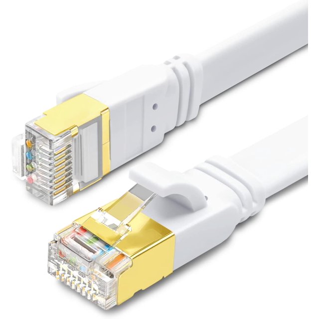 Cat8 Cable 15Ft, High Speed 40Gbps 2000Mhz Sftp Flat