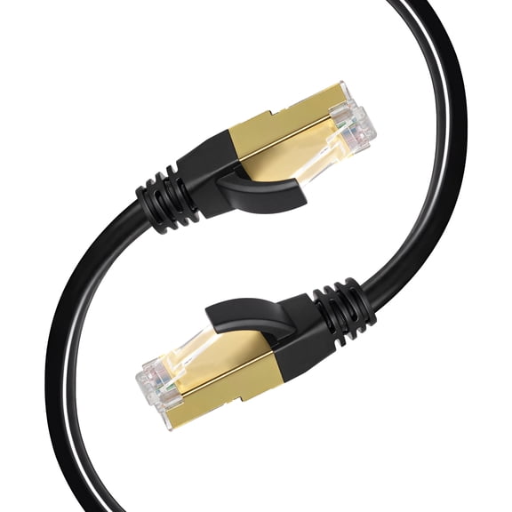 Cat8 Ethernet Cable 3ft High Speed Gaming LAN Network Cable, 40Gbps Gold Plated RJ45 for Xbox, PC, Mac, PS4