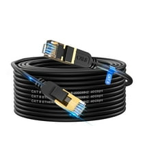 Cat8 Ethernet Cable-50FT, Gold-Plated RJ45 Connector, 26AWG, 40Gbps, 2000Mhz, High-Speed Internet Cable for Gaming, Streaming and Office Use