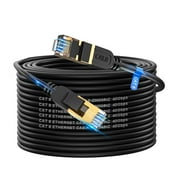 Cat8 Ethernet Cable-85FT, Gold-Plated RJ45 Connector, 26AWG, 40Gbps, 2000Mhz, High-Speed Internet Cable for Gaming, Streaming and Office Use