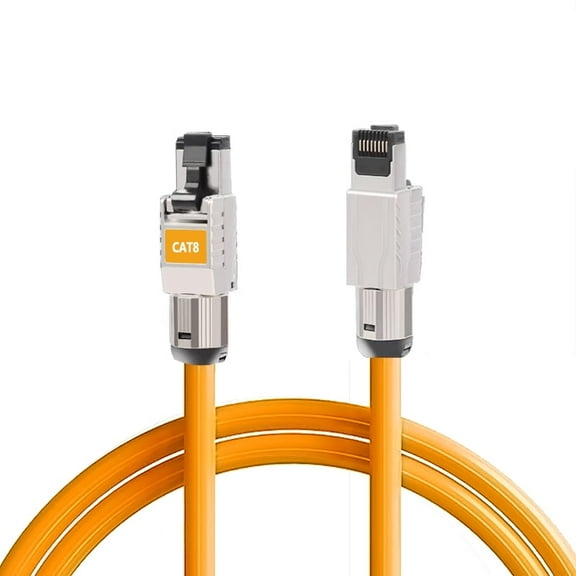Cat8 Ethernet Patch Cable S/FTP 23AWG Double Shielded Solid Cable | 2000MHz 2GHz 40Gbps | 5th-Gen Ethernet LAN Network 40G Structure Wires | 3 M (10ft)
