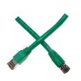 thumbnail image 1 of Cat8 Green S/FTP Ethernet Patch Cable, Molded Boot, 40Gbps - 2000MHz, 4-Pair 24AWG Stranded Pure Copper, RJ45 Male, 2 foot, 1 of 1