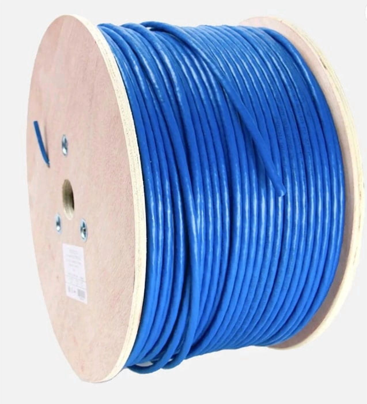 Cat8 Plenum Shielded Blue 22AWG Solid Copper 1000ft Ethernet Cable