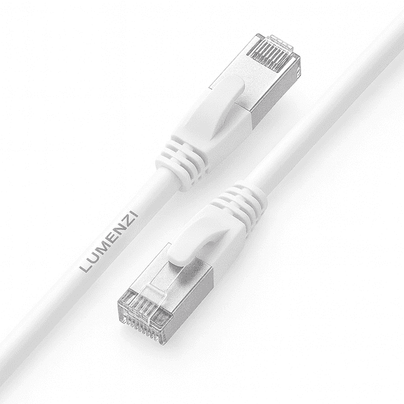 Cat 8 Round Ethernet Cable, 10 ft, 40 Gbps, 2000 MHz, S/FTP Shielded, RJ45 Network Patch Cable
