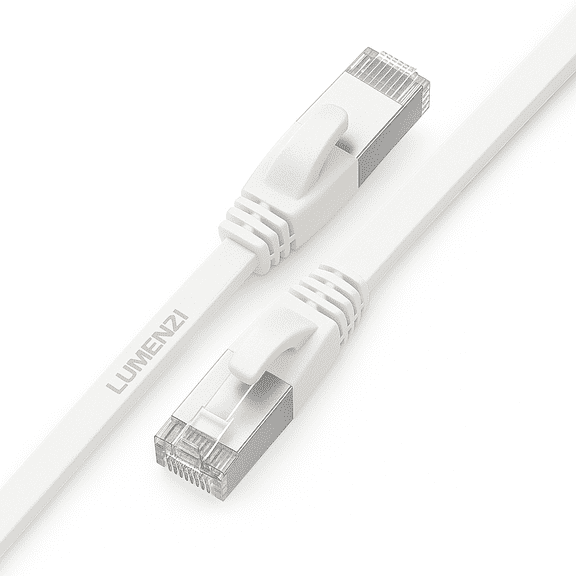 Cat8 Flat Ethernet Cable 10ft, 1 Pc Pack, 40Gbps 2000MHz Network Patch Cord, S/FTP Shielded LAN Cable with RJ45 Connectors, for Gaming, Router, Modem, Laptop