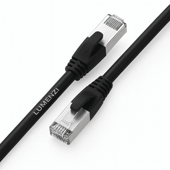 Cat8 Round Ethernet Cable 10ft, 1 Pc Pack, 40Gbps 2000MHz Network Patch Cord, S/FTP Shielded LAN Cable with RJ45 Connectors, for Gaming, Router, Modem, Laptop