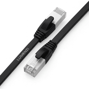 Cat8 Flat Ethernet Cable 1ft, 1 Pc Pack, 40Gbps 2000MHz Network Patch Cord, S/FTP Shielded LAN Cable with RJ45 Connectors, for Gaming, Router, Modem, Laptop