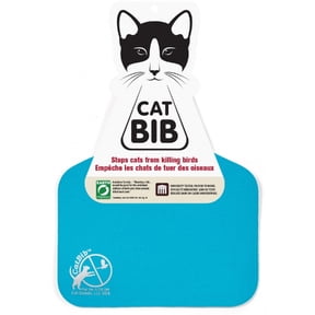 CatBib Bird Saving Cat Collar, Prevents Cats from Catching and Killing Birds, Colorful Wildlife Protection Bib, Large Turquoise