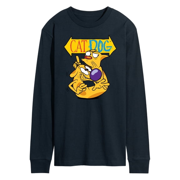 CatDog - Shh! CatDog Men's Long Sleeve Graphic T-Shirt