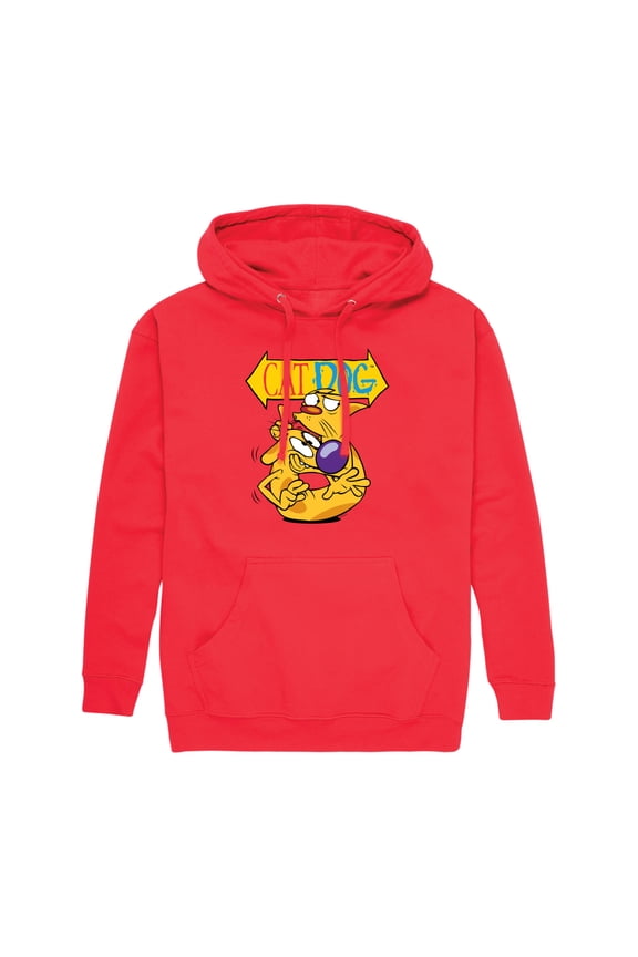 - Shh! CatDog - Men's Pullover Hooded Fleece Sweatshirt