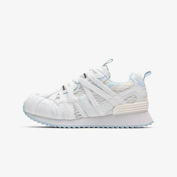 CatFox Women Retro Sneakers 2025 New Spider Web Straps Thick Sole Dad Shoes Lace-Up Height Increase Walking Shoes