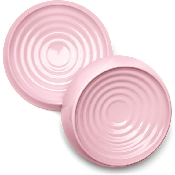 CatGuru Cat Bowls, Whisker Stress Free Cat Food Bowl, Reliefs Whisker Fatigue, Wide Cat Bowl, Non Slip Cat Food Bowls, Shallow Cat Dish, Cat Feeding & Watering Supplies (Set of Two, Pink)