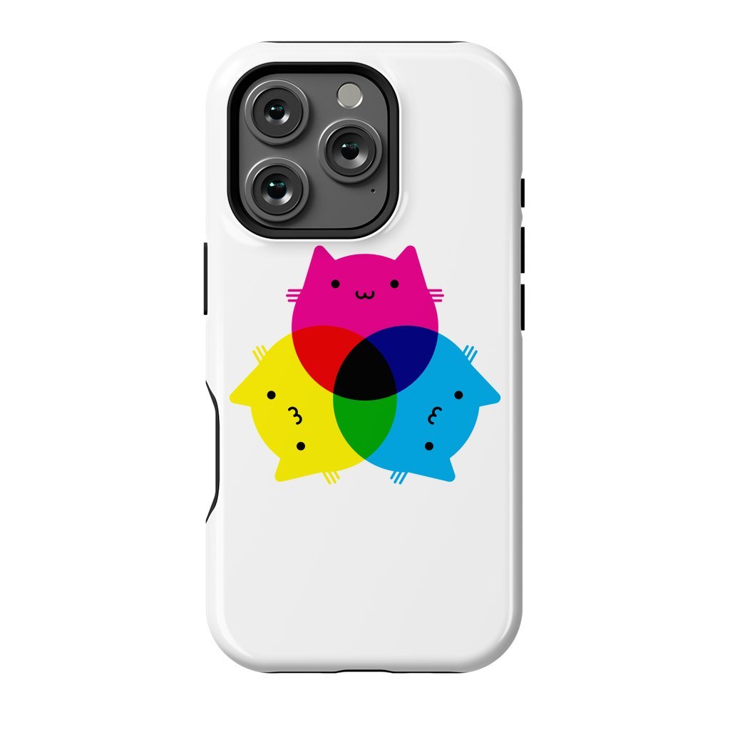 CatMYK Vibrant Pop Art Design with iPhone 11 to 16 Pro Max, Colorful ...