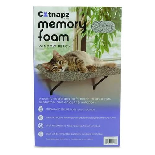 CatNapz Memory Foam Window Perch Cat Perch Holds up to 35 Pounds Fits all Window