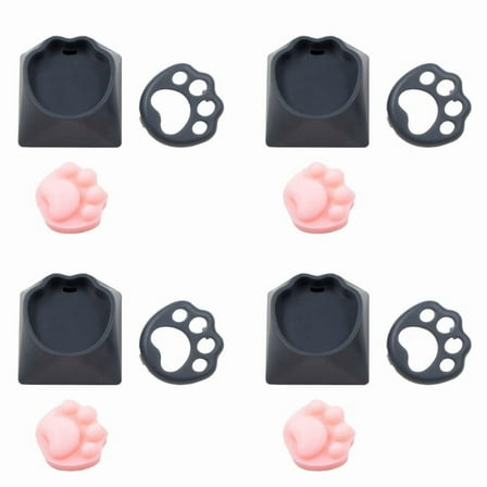 CatPaw Keycaps Silicone Enhanceds ABS Materials Soft Touch AntiWear Caps for Mechanical Keyboards