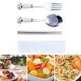 thumbnail image 1 of Tableware CatPaw Spoons Forks Set Cute Print Chopsticks for Adults Includes Spoon Fork and Storage for Outdoor Dining, 1 of 4