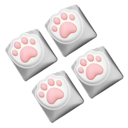 CatPaw Shaped Keycaps ABS Silicone Construction Stylish Accent Upgrades for Standard Mechanical Keyboards