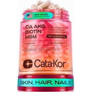 Cata-Kor Hair Skin and Nails Vitamins for Women   Biotin Collagen Hair Supplement | Hyaluronic Acid | Calcium AKG | MSM | Vitamin D3 K2 & C   Hair Growth Vitamins