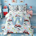 thumbnail image 1 of Catabedysis Blue Letter W 7-Piece Twin Bedding,Cute Cattle Sheep Bedding Comforter Set,Colorful Stars Reversible For Boys, 1 of 7