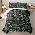 thumbnail image 1 of Catabedysis Camo Camping Quilt Full,Wildlife Camper Pattern Full Bedspread Sets For Boys,Green Grey,3 Pieces, 1 of 7