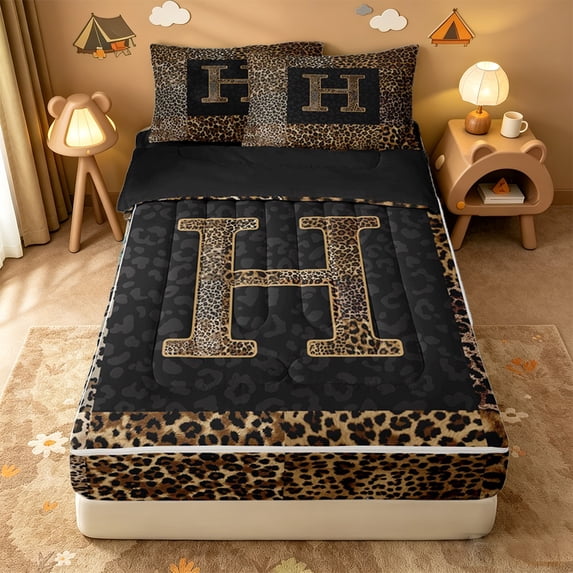 Catabedysis Classic Leopard Pattern Zipper Full Size Comforter Sets ...