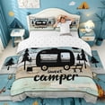 thumbnail image 1 of Catabedysis Country Farmhouse Adventure Bedding,Sweet Camper Print Duvet Cover Full For Boys,Multicolor,Reversible,3-Piece,1 Duvet Cover and 2 Pillowcases, 1 of 6