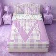 thumbnail image 1 of Catabedysis Personalized Letter Gifts Zipper Full Size Comforter Sets with Fitted Sheet and 2 Pillowcases,Ribbon Bows Alphabet M Zipper Bedding Set For Girls,Colorful Stars Reversible,4 Pieces, 1 of 7
