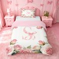 thumbnail image 1 of Catabedysis Pink Floral Blossom Twin Duvet Cover,Kawaii Initial S Pattern Twin Bedding For Girls,Pink Reversible,2 Pieces,1 Duvet Cover and 1 Pillowcase, 1 of 6