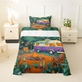 thumbnail image 1 of Catabedysis Rustic Cabin Camper Twin Sheets For Girls,3D Cartoon Camping Pattern Bedding,Multicolor,3-Piece,1 Fitted Sheet and 1 Pillowcase, 1 of 6