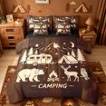 thumbnail image 1 of Catabedysis Rustic Camping 7-Piece Twin Bedding,Wildlife Camper Print Bedding Comforter Set For Boys,Natural Wood Tone,Black Reversible, 1 of 7