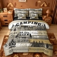 thumbnail image 1 of Catabedysis Rustic Camping 7 Pieces Full Size Bedding Sets,Camper Tent Print Full Size Bed in a Bag For Boys,Brown Beige,Black Reversible, 1 of 7