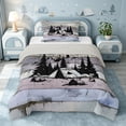 thumbnail image 1 of Catabedysis Rustic Camping Twin Comforter Sets,Country Farmhouse Lodge Bedding Set For Boys,Multicolor,Light Gray Reversible,2-Piece,1 Comforter and 1 Pillowcase, 1 of 7