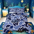 thumbnail image 1 of Catabedysis Safari Animal Bear Full Size Comforter Sets,Rustic Camouflage Camping Bedding Comforter Set For Boys,Blue,Navy Blue Reversible,3pcs,1 Comforter and 2 Pillowcases, 1 of 7