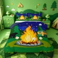 thumbnail image 1 of Catabedysis Starry Camping Full Size Comforter Sets,Bear Campfire Print Bedding Comforter Set For Boys,Multicolor,Navy Blue Reversible,3pcs,1 Comforter and 2 Pillowcases, 1 of 7