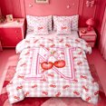 thumbnail image 1 of Catabedysis Sweet Cherry Print N 7pcs Queen Bedding,Personalized Monogrammed Gifts Bedding Comforter Set Queen,Pink Reversible For Girls, 1 of 7