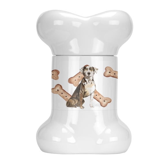 Catahoula Leopard Dog Bone Shaped Treat Jar