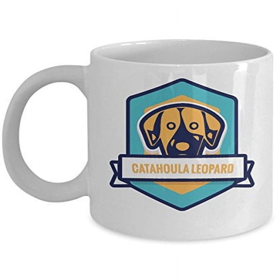 Catahoula 11 oz Coffee Mug - Leopard White Ceramic Gift