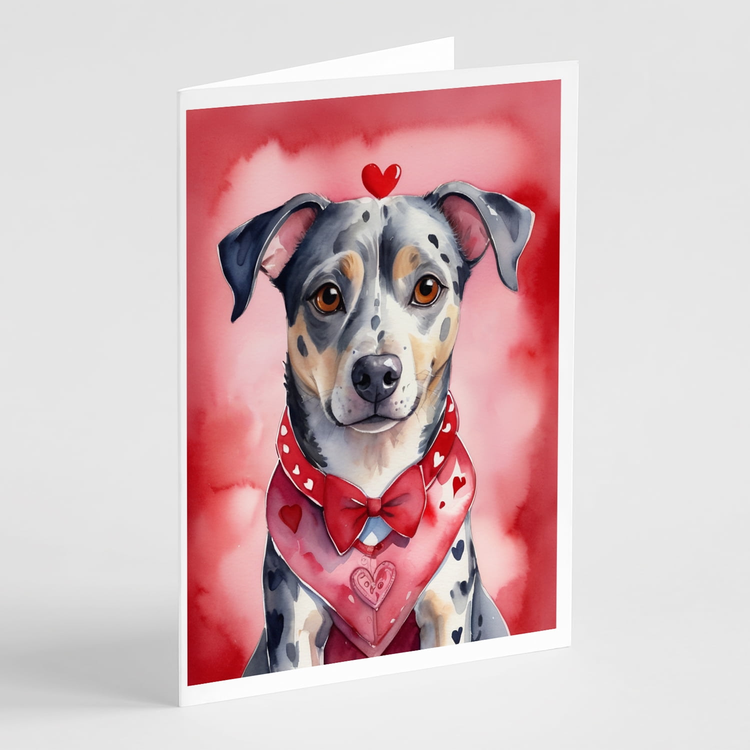 Catahoula My Valentine Greeting Cards Pack of 8 7 in x 5 in