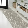thumbnail image 1 of JONATHAN Y MOROCCAN HYPE 2 x 10 Runner Rug, Catala Moroccan Diamond Shag - Gray/Ivory, MOH405B-210, 1 of 8