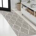thumbnail image 1 of JONATHAN Y MOROCCAN HYPE 2 x 8 Runner Rug, Catala Moroccan Diamond Shag - Gray/Ivory, MOH405B-28, 1 of 8
