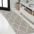 thumbnail image 1 of JONATHAN Y MOROCCAN HYPE 2 x 8 Runner Rug, Catala Moroccan Diamond Shag - Gray/Ivory, MOH405B-28, 1 of 8