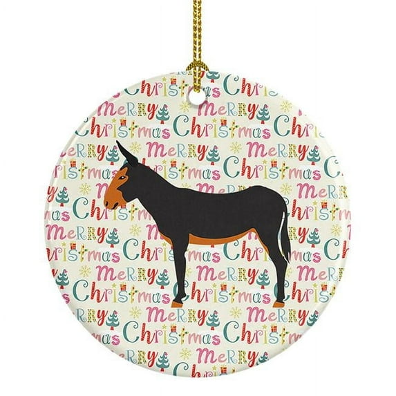 Catalan Donkey Christmas Ceramic Ornament 2.8 in x 2.8 in