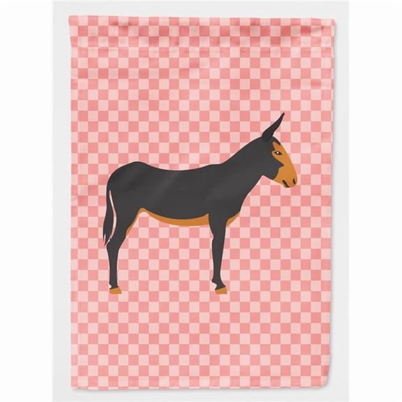 Catalan Donkey Pink Check Garden Flag