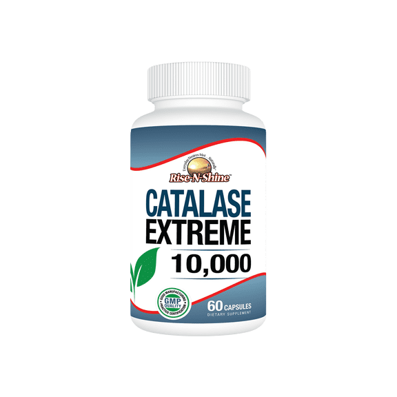 Rise-N-Shine Catalase Extreme 10,000 Catalase Enhancer With Biotin, Saw Palmetto, Fo-Ti and More Dietary Supplement Capsules, 60 count