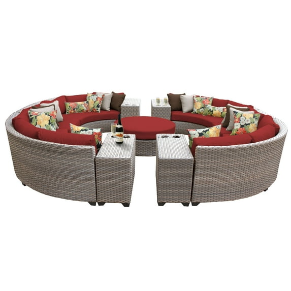 Catalina 11 Piece Outdoor Wicker Patio Furniture Set 11b